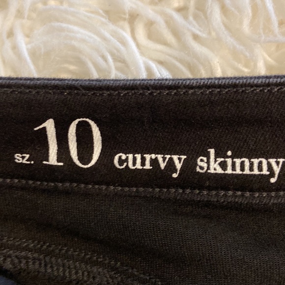 Loft Outlet Black Jeans size 10 curvy skinny excellent condition inseam 30 - Picture 6 of 8